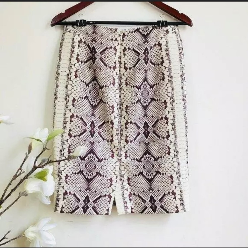 J. Crew Snake Python No 2 Wool Silk Pencil Skirt